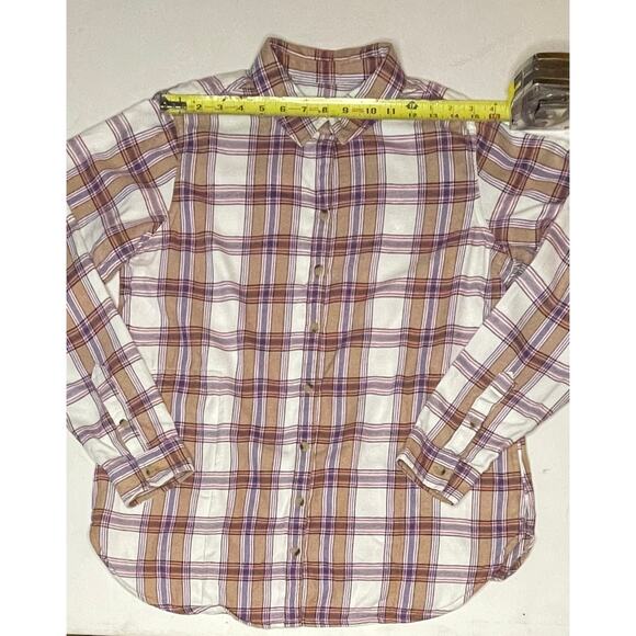 JACHS Girlfriend Womens Plaid Flannel Shirt Hand Pockets Sz S Cozy Fall Layering - Picture 3 of 8